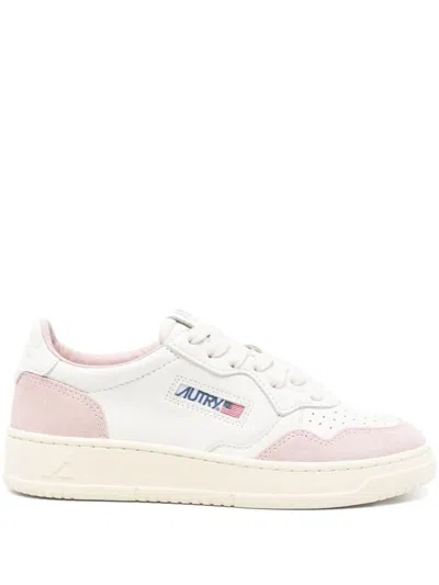 Autry 'medalist Low' Sneakers In Leather With Suede Inserts