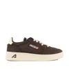 Autry Medalist Low Sneakers In Mocha Suede And Off White In Brown