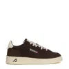 Autry Medalist Low Sneakers In Moka Leather And Suede In Brown