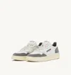 Autry Medalist Low Sneakers In Washed Goat Leather And Suede In Gray
