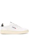 Autry 'medalist Low' White Sneakers With Navy Blue Heel Tab In White