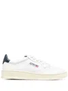 Autry Medalist Sneakers In White And Blue Leather In Black