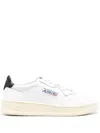 Autry Medalist White Low Top Sneakers With Contrasting Heel Tab In Leather Woman In Multi
