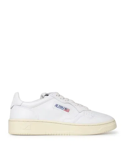 Autry Medalist Low Sneakers In White Leather