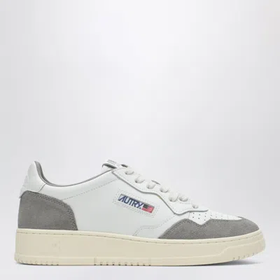 Autry Low Top Sneakers Contrast Panels Perforated Toe Rubber Sole In White