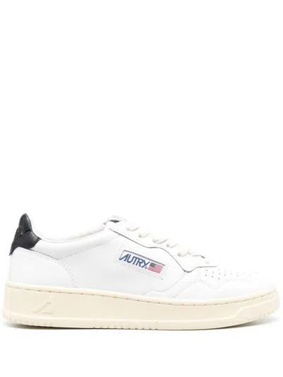 Autry 'medalist Low' Sneakers In White Leather  In Multi
