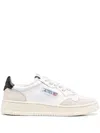 Autry 'medalist Low' Sneakers In White Leather With Suede Inserts