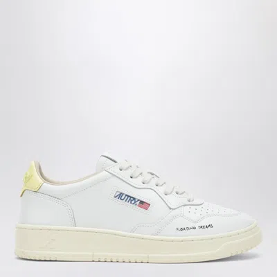 Autry Medalist Low Sneakers In White/yellow “floating Dreams” In Multi