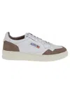 Autry Medalist Low Sneakers In Goatskin And Suede In Multi
