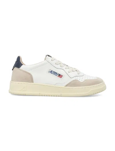 Autry Panelled Lace-up Sneakers In White