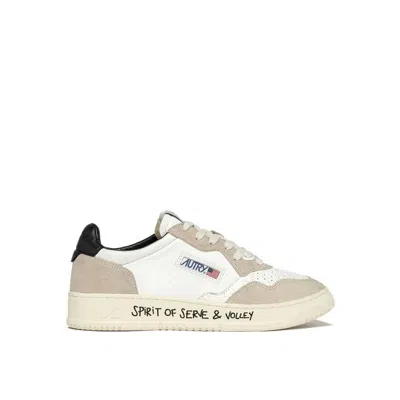 Autry White Goatskin Low Top Sneakers In Multi