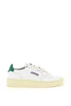 Autry Low-top Sneakers With Mixed Textures And Contrast Heel Tab In White
