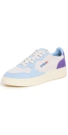Autry Medalist Low Tricolor Suede Sneakers Patridge And Mauve Color In Multi