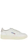 Autry 'medalist' White Low Top Sneakers With Contrasting Heel Tab In White