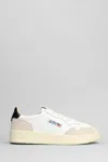 Autry Black Cow Leather Sneakers In White