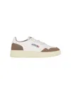 Autry Low Sneaker With Contrast Panels And Perforated Detailing In White