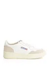 Autry Low Top Sneakers In Calf Leather And Suede In White