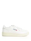 Autry Medalist Low White Sneakers With Suede Inserts And Tonal Heel Tab In Leather Man