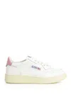Autry Medalist Low Sneakers In White And Polignac Leather Shoes In White
