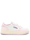 Autry Medalist Low Sneakers In Rose-pink Leather In Pink