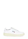 Autry Leather Low-top Sneakers With Perforated Toe Box In White