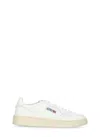 Autry Leather Low-top Sneakers With Perforated Toe Box In White