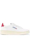 Autry Low Top Leather Sneakers With Perforated Sole In White