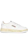 Autry Medalist Low Vintage X Mihara Yasuhiro White Sneakers With Handcrafted Sole In Leather Man In White