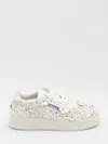 Autry Medalist Floral-embellished Sneakers In White