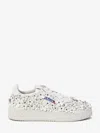 Autry Medalist Floral-embellished Sneakers In White