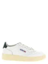 Autry Low-top Leather Sneakers With Perforated Upper And Cushioned Sole In White
