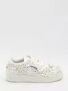 Autry Medalist Floral-embellished Sneakers In White