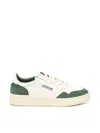 Autry Medalist Low Sneakers In Goatskin And Suede In White