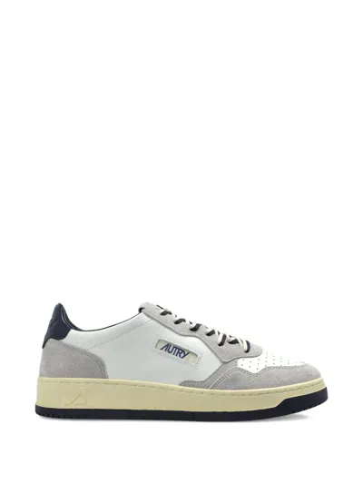 Autry White Leather And Vapor Suede Medalist Low Sneakers In Multi