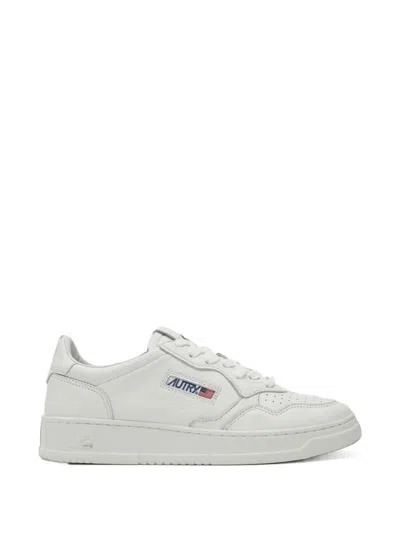 Autry Medalist Leather Sneakers Rubber Sole In White