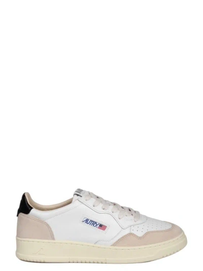 Autry Leather And Suede Medalist Low Sneakers In White