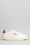 Autry Syrah And White Leather Medalist Low Sneakers In White