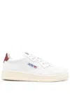 Autry Syrah And White Leather Medalist Low Sneakers In White