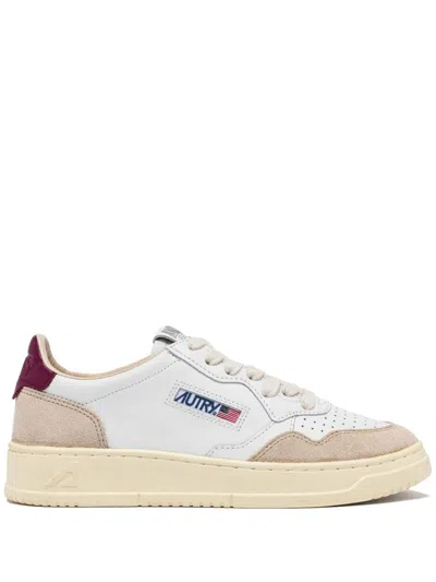 Autry Medalist Low Suede Panels Sneakers In White