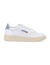Autry Medalist Low Sneakers In White Light Blue