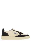 Autry Medalist Low Sneakers With Two Tone Glitter In White