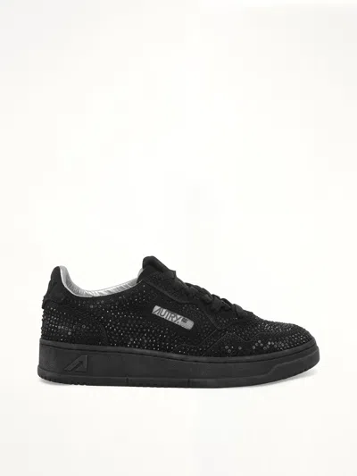 Autry Medalist Low Strass Sneaker In Black