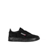 Autry Medalist Low Suede Trainers With Rhinestones In Black