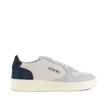 Autry Medalist Colour-block Suede Sneakers In Gray