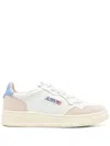 Autry White And Blue Logo Low-top Sneakers In Blue
