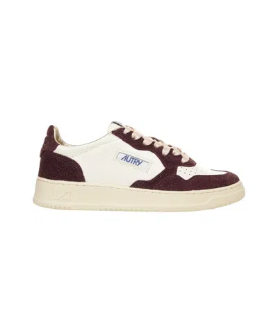Autry 'medalist Low' Suede Sneakers In White