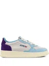 Autry Medalist Low Tricolor Suede Sneakers Patridge And Mauve Color In Multi