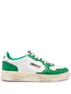 Autry Medalist Low Super Vintage Leather Sneakers In White
