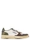 Autry Sneakers In White/brown/green