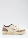 Autry Medalist Low Suede-insert Leather Sneakers In Neutral